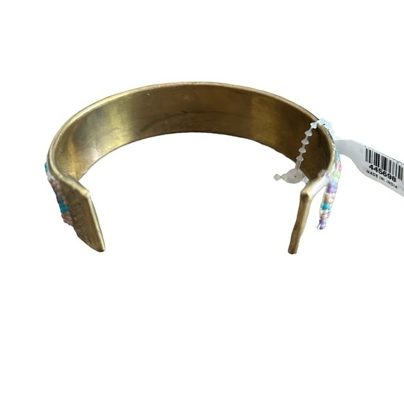 Multicolored Bead & Crystal Goldtone Cuff Bracelet by Stephan & Co. - Picture 6 of 14